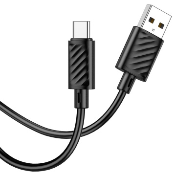 Cablu USB-A la USB-C, Hoco X88, 18W, 2.4A, 1m, negru - Img 1