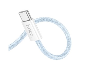 Cablu USB-C, Hoco X104, PD60W, QC3.0, Braided, 1m, albastru - Img 3