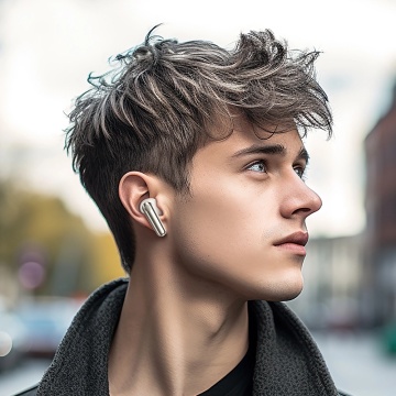 Casti Wireless Hoco EQ11, Ear Buds, BT 5.3, 180h StandBy, 400mAh, Pacifico, alb - Img 3