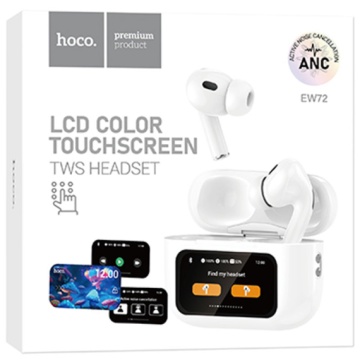 Casti Wireless Hoco EW72, Ear Buds, cu ecran LED, BT 5.4, ANC, 360mAh, alb - Img 6