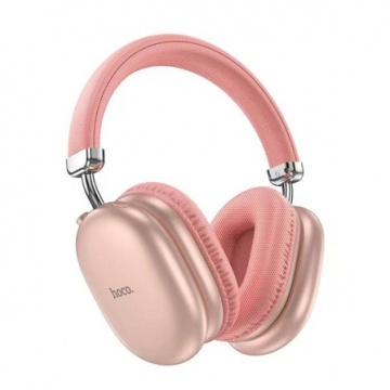 Casti Wireless Hoco W35 Max, Over Ear, BT 5.3, Stand-By 200h, 800mAh, suport card, Joy, roz - Img 1