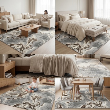 Covor Livario Aurum Galaxy Maro, design modern abstract, confort sporit, gri maro - Img 7