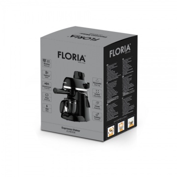 Espressor Floria ZLN9358 – 800W, 3.5 bar, 4 cesti, protectie supraincalzire, negru - Img 3