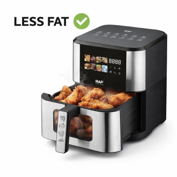 Friteuza Air Fryer Digitala Raf R50005, Capacitaea 8L, 1800W, Inox Profesional, Negru - Img 2