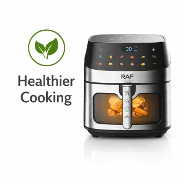 Friteuza cu Aer Cald RAF R5288, Capacitate 8L, 1700W Touch Control Premium, Negru - Img 2