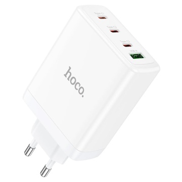 Incarcator Retea Hoco N31, GaN, 100W, 3xUSB-C, 1xUSB-A, PD, QC 3.0, alb - Img 2
