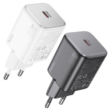 Incarcator Retea Hoco N40, 20W, 1xUSB-C, PD, alb - Img 2