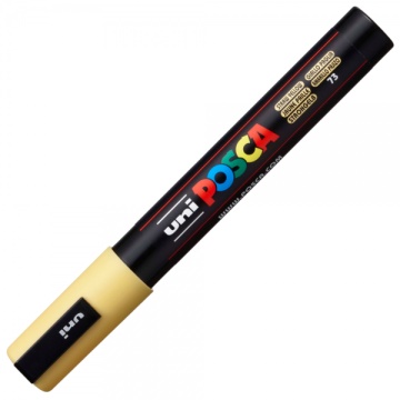 Marker UNI Posca PC-5M, varf rotund, 1.8-2.5mm, galben pai - M636 - Img 2