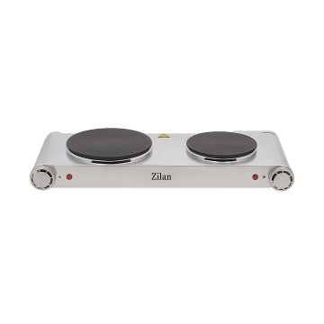 Plita electrica Zilan ZLN0542, 2250W, 2 ochiuri, plite din fonta, termostat reglabil, protectie la supraincalzire, carcasa inox, 58x33 cm