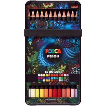 Set 36 culori creion pastel uleios, Posca KPE-200 - C3945