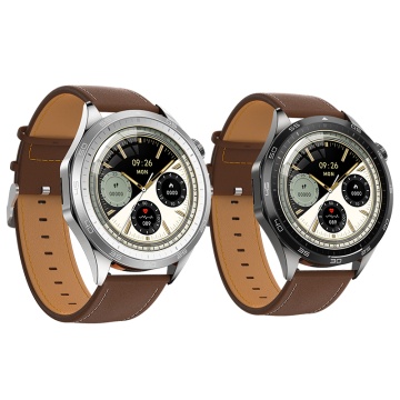 Smartwatch barbati Hoco Y21, ecran AMOLED 1.43", BT 5.0, apeluri Bluetooth, baterie 250mAh, curea piele, metal grey - Img 5