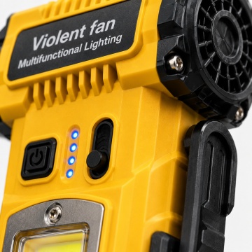 Suflanta Aer Comprimat Portabila 4 in 1 Pexor, Functie Aspirate, Turbo Fan 140000 RPM, 4 Trepte Putere, Baterie 8000 mAh, Incarcare USB-C, Motor Fara Perii, Galben-Negru - Img 2