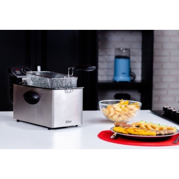 Zilan Friteuza ZLN1819, 2180 W, 3 L, otel inoxidabil, termostat reglabil, argintiu - Img 5