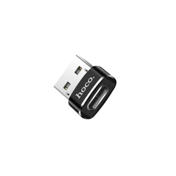 Adaptor USB-A la USB-C, OTG Hoco UA6, transfer date, negru - Img 1