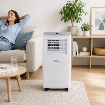Aer conditionat portabil Zilan ZLN2495, 7000 BTU, functie racire dezumidificare ventilatie, telecomanda, alb - Img 6