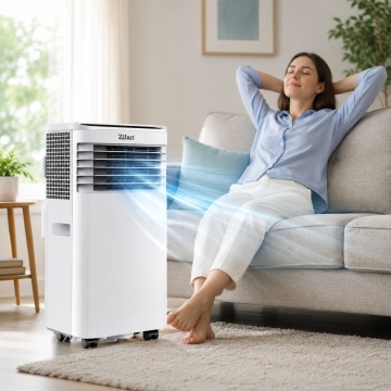 Aer conditionat portabil Zilan ZLN7101, 9000 BTU, 3 in 1 racire dezumidificare ventilatie, timer, alb - Img 2