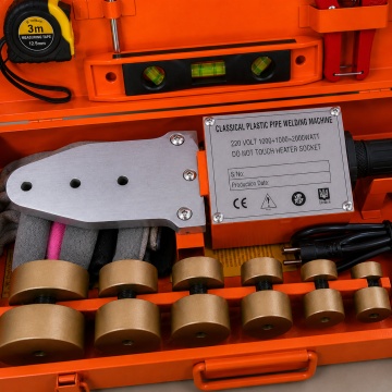 Aparat plita sudat tevi PPR Pexor 2000W, control precis al temperaturii, incalzire rapida, 20mm-32mm, 6 bacuri, foarfeca taiat tevi, ruleta 3m, impus, orange - Img 2