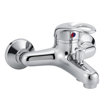 Baterie cada/dus ZINOX, monocomanda, pipa fixa, cartus ceramic 40mm, para dus inclusa, ZLN7710, inox