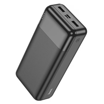 Baterie externa 30.000mAh, Hoco J72B, cu 2xUSB-A, afișaj LED, negru - Img 1