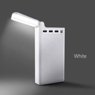 Baterie externa Hoco J62, 30000mAh, 3xUSB-A, incarcare wireless, lampa LED, 10W, Alb - Img 2