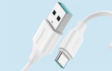 Cablu date si incarcare USB-A la USB-C Joyroom 3A fast charge, 25cm, Alb S-A9 - Img 2