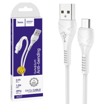 Cablu USB-A la MicroUSB, Hoco X37, 18W, 2.4A, 1m, alb - Img 6