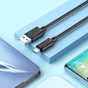 Cablu USB-A la MicroUSB, Hoco X88, 18W, 2.4A, 1m, negru - Img 3
