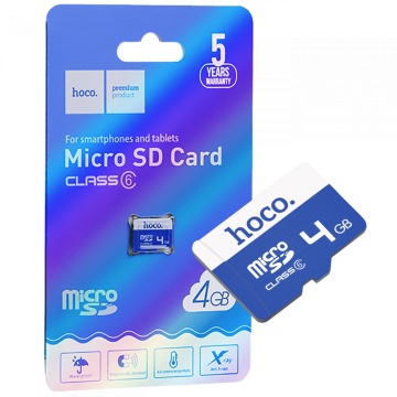 Card memorie microSD 4GB, Clasa 10 U1, Hoco - Img 1