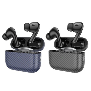 Casti Wireless Hoco EW47 Plus, Ear Buds, BT 5.3, In-Ear, 200h Stand-By Carbon Design, 350mAh, albastru - Img 3