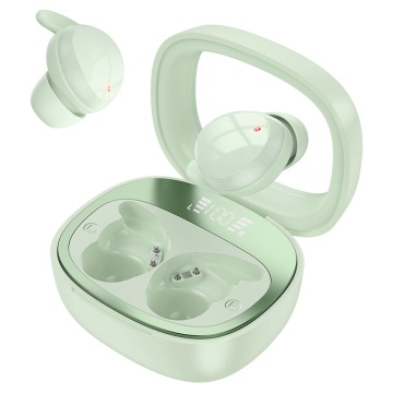 Casti Wireless Hoco EW65, Ear Buds, BT 5.3, 180h StandBy, Noise Cancelling, pentru concentrare/somn, 500mAh, verde - Img 1