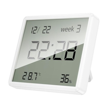 Ceas electronic de interior, Hoco HX41, LCD crystal, 15" refresh time, alb - Img 1