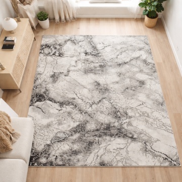 Covor Livario Imperial Effect Diamant, Soft Lux Premium, 2450 g/m² White Grey