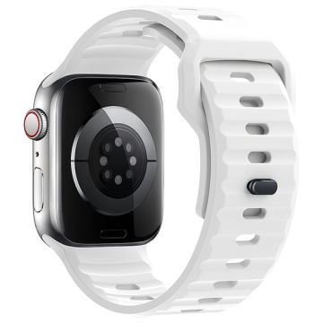 Curea silicon pentru iWatch, Hoco WA27, Universal Size, Flexibile Band, Stepped, alb - Img 2