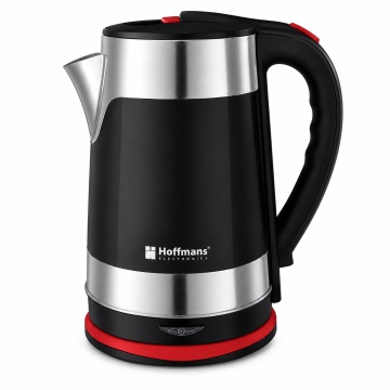 Fierbator electric Hoffmans HM-2553, 2500W, capacitate 4L, baza rotativa 360°, oprire automata, BPA Free, Black/Silver