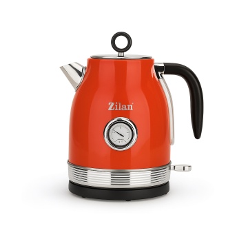 Fierbator Retro Zilan ZLN7033 Rosu, 2200W, 1.7L, baza rotativa 360°, indicator temperatura, oprire automata