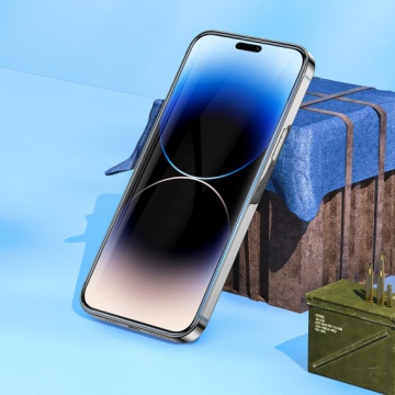 Hoco A34 folie clear iPhone 15 Plus, sticla securizata 6D DustProof, rama neagra, HD Glass - Img 3