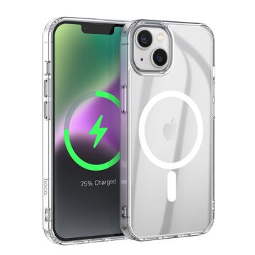Husa iPhone 14 Plus Hoco, MagSafe, shockproof, protectie premium, transparent - Img 1