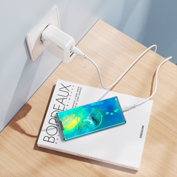 Incarcator Retea Hoco C115A, 65W, 2xUSB-C, 1xUSB-A, PD, QC 3.0, alb - Img 5