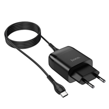 Incarcator Retea Hoco C72Q, 18W, 1xUSB-A, QC 3.0, negru - Img 1