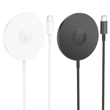 Incarcator Wireless Hoco CW50, AP Series, 15W, Qi Charging, Fast, alb - Img 3