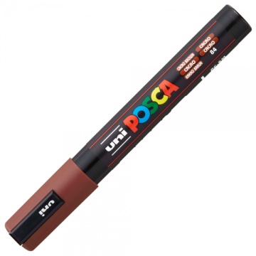 Marker UNI Posca PC-5M, varf rotund, 1.8-2.5mm, maro cacao - M1409 - Img 2