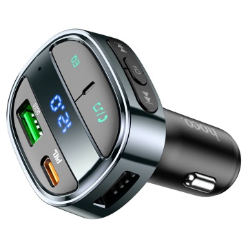 Modulator FM | Bluetooth, Hoco E70, 30W, 1xUSB-C, 1xUSB-A, PD, QC 3.0, negru - Img 2