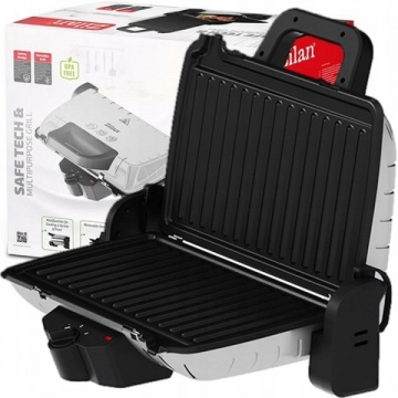 Sandwich-maker si Grill ZILAN ZLN4021 – 1600W, Termostat reglabil, Placi antiaderente, Inox/Alb - Img 5