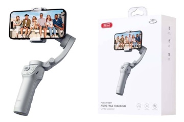 Stabilizator de imagine XO SS17 – Suport telefon, Selfie Gimbal 3 axe, Bluetooth 5.2, Anti Shake, baterie 3600mAh, gri - Img 5