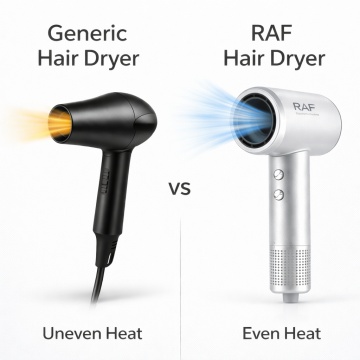 Uscator de Par Raf R4503, 1600W, 3 Viteze, Aer Rece si cald, Gri - Img 4