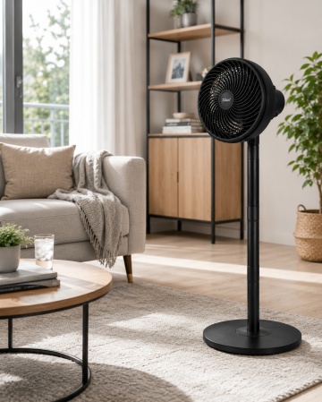 Ventilator aer cu picior Zilan ZLN2556, 65W, 3 trepte viteza, oscilatie, negru - Img 6