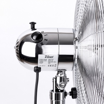 Ventilator inox cu picior Zilan ZLN1112, 50W, 3 viteze, oscilatie, 120 cm - Img 2