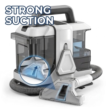 Aspirator cu Spalare Hoffmans HM-9088, Spot Cleaner 800W, Aspiratie 16kPa, Curatare Profunda, Gri - Img 4