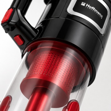 Aspirator vertical cu fir multifunctional 3 in 1 Hoffmans HM-8803 Putere 1800W, Filtrare multipla, Cablu 4.8m, Negru/Rosu - Img 6