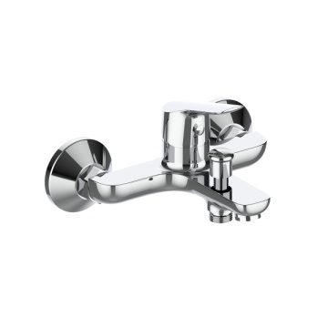 Baterie cada Z-INOX, monocomanda, para dus + furtun 1.5m, finisaj cromat, ZLN8177, argintiu - Img 2